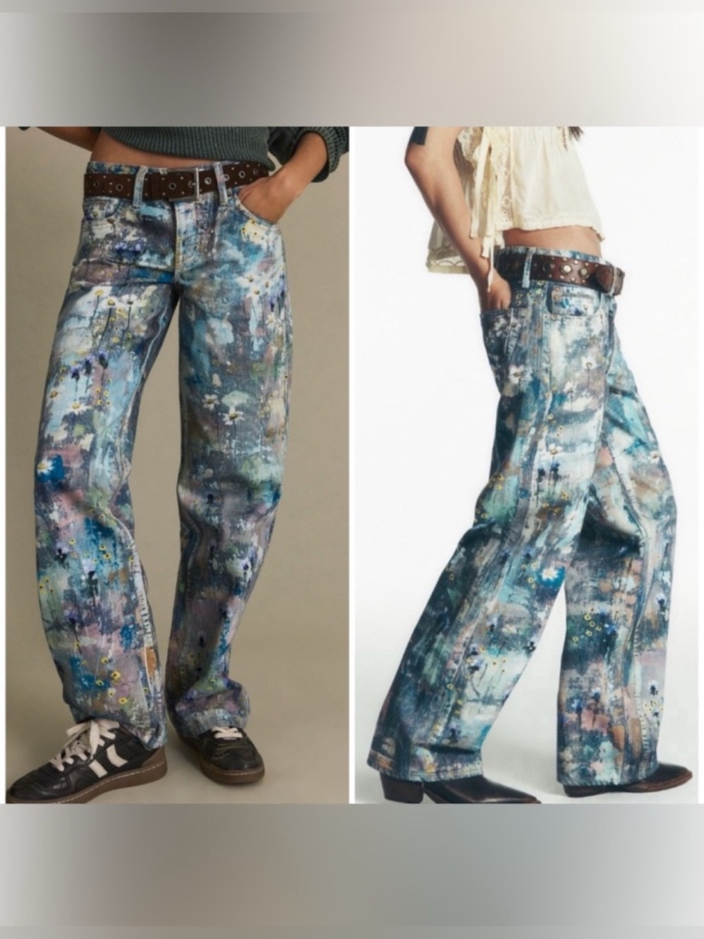 NWOT Free People We The Free Tennessee Low-Rise Illusions Jeans - 24, 25